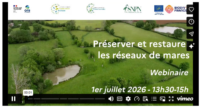 Webinaire Préserver et restaurer les réseaux de mares